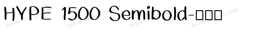 HYPE 1500 Semibold字体转换